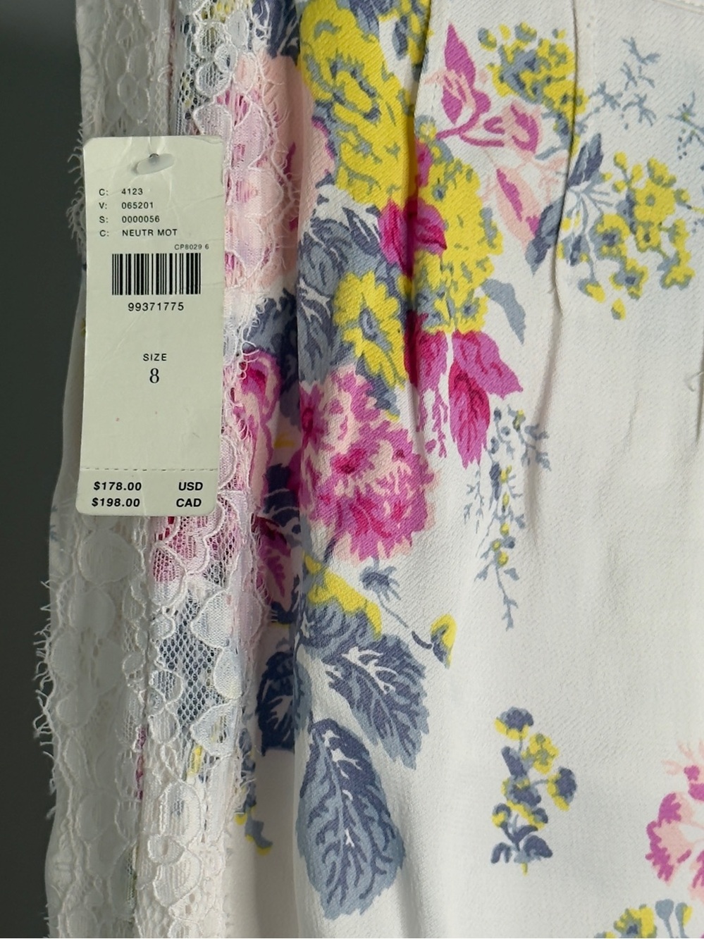 NWT By Anthropologie Floral Lace Silky Flare Pants Sz 6 - Picture 16 of 16